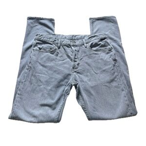 G Star Raw Jeans Mens 34x36 Triple A Regular Gray Straight Button Fly